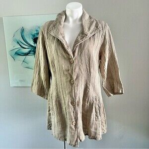 Flax Linen Jacket S Lightweight Lagenlook Blazer
